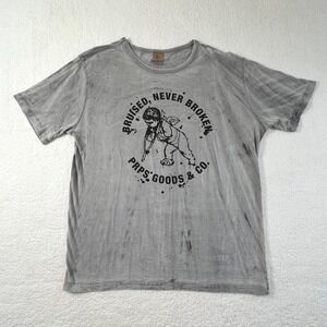 PRPS Goods‎ & Co. Gray Graphic T-Shirt Sumo Design Men's Size L VTG NWT